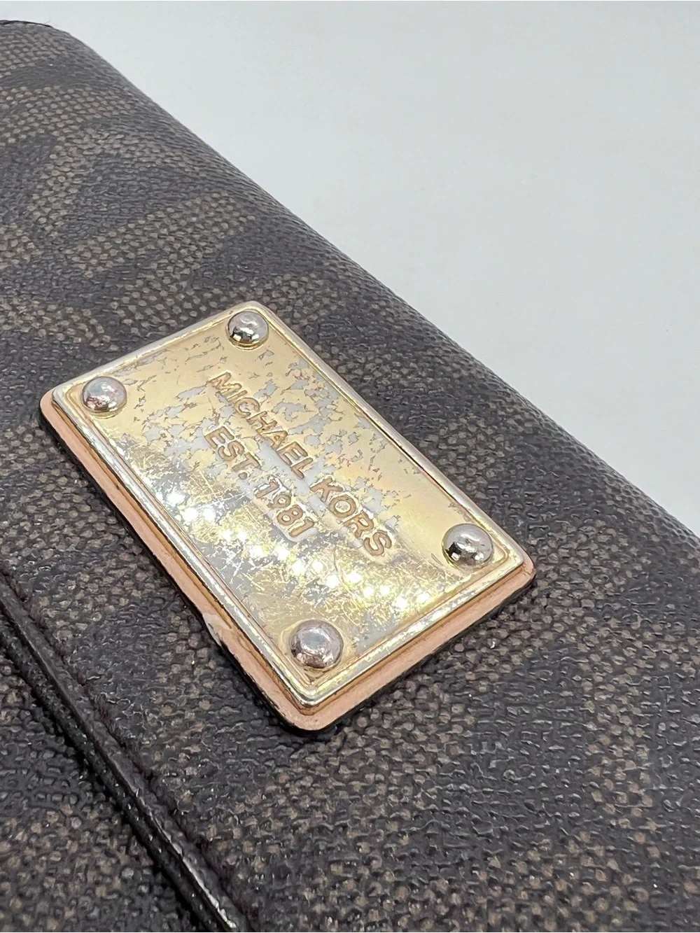 Michael Kors Jet Set Brown MK Logo Continental Wallet MSRP $128 Loved - Picture 7 of 16